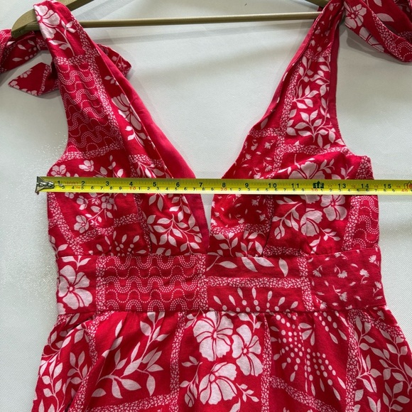 HOUSE OF HARLOW 1960 Revolve Women’s Mini Floral Tie Shoulder Bandana Dress XS - Picture 6 of 10